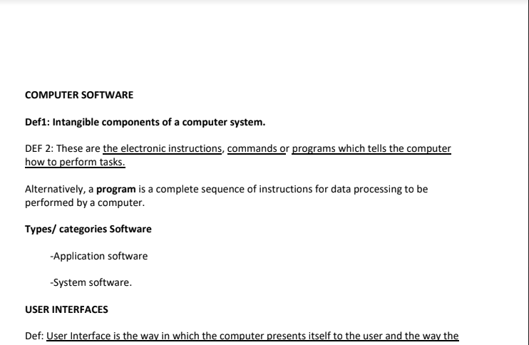 S.5 AND S.3 COMPUTER SOFTWARE NOTES | Sharebility Uganda