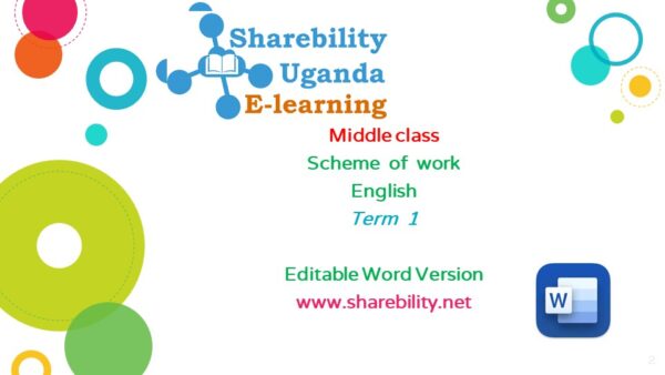 scheme  of  work  for English  term  1 for   Middle  class