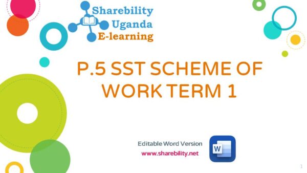 P.5 SST SCHEME OF WORK TERM I