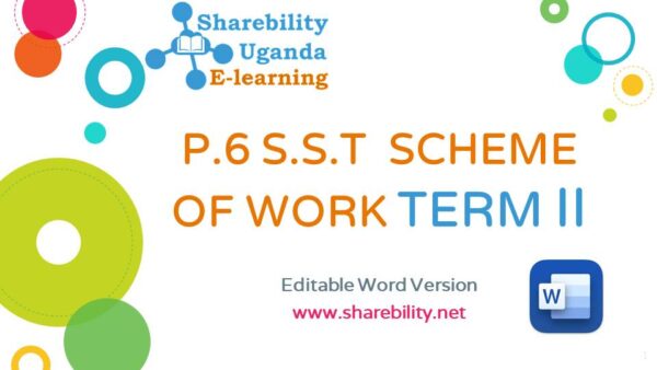 P.6 SST SCHEME OF WORK FOR TERM II