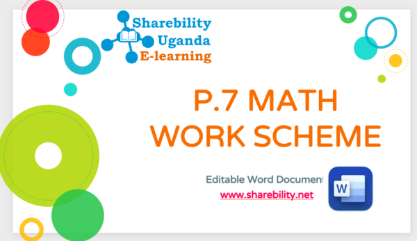 PRIMARY 7 MATHS SCHEME OF WORK FOR TERM 1