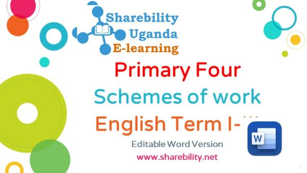 PRIMARY FOUR SCHEMES OF WORK FOR ENGLISH TERM I - III