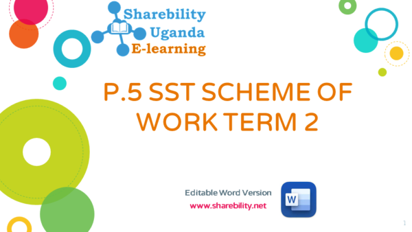 P.5 SST SCHEME OF WORK TERM 2