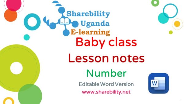Lesson notes   baby  class  number