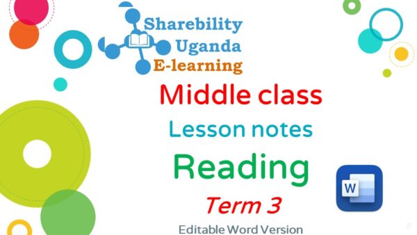 term 3 lesson notes  for  middle for Reading