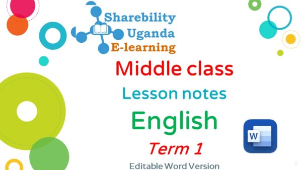 term I lesson notes  for  middle for  English